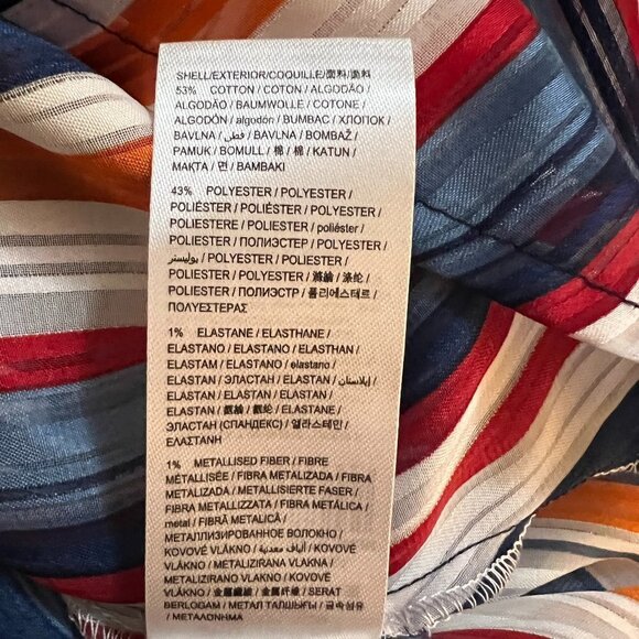 Desigual Denim Women's Front Button Striped High/Low Dress Size 10 - Picture 12 of 12